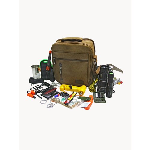 Набор выживания (ЧС и Автоном) №1 Улучшенный, 26 предметов / аварийный набор для выживания / походный комплект туриста