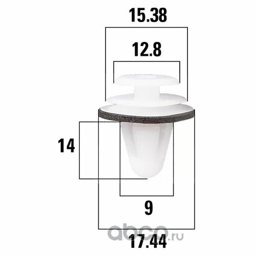 KRAFT AUTOMOTIVE KT106225 Клипса автомобильная TOYOTACHEVROLET в упак 50 шт 1400₽