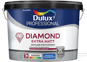 Dulux Diamond Extra Matt / Дулюкс Даймонд Экстра Мат Глубокоматовая износостойкая краска для стен и потолков База BW 9л