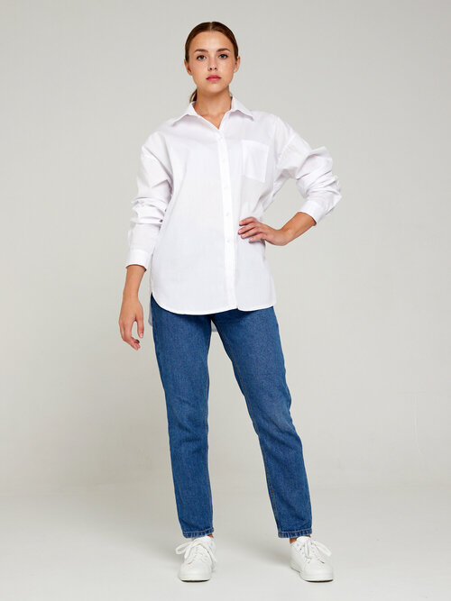 Рубашка  IRINA EGOROVA, размер 44, белый