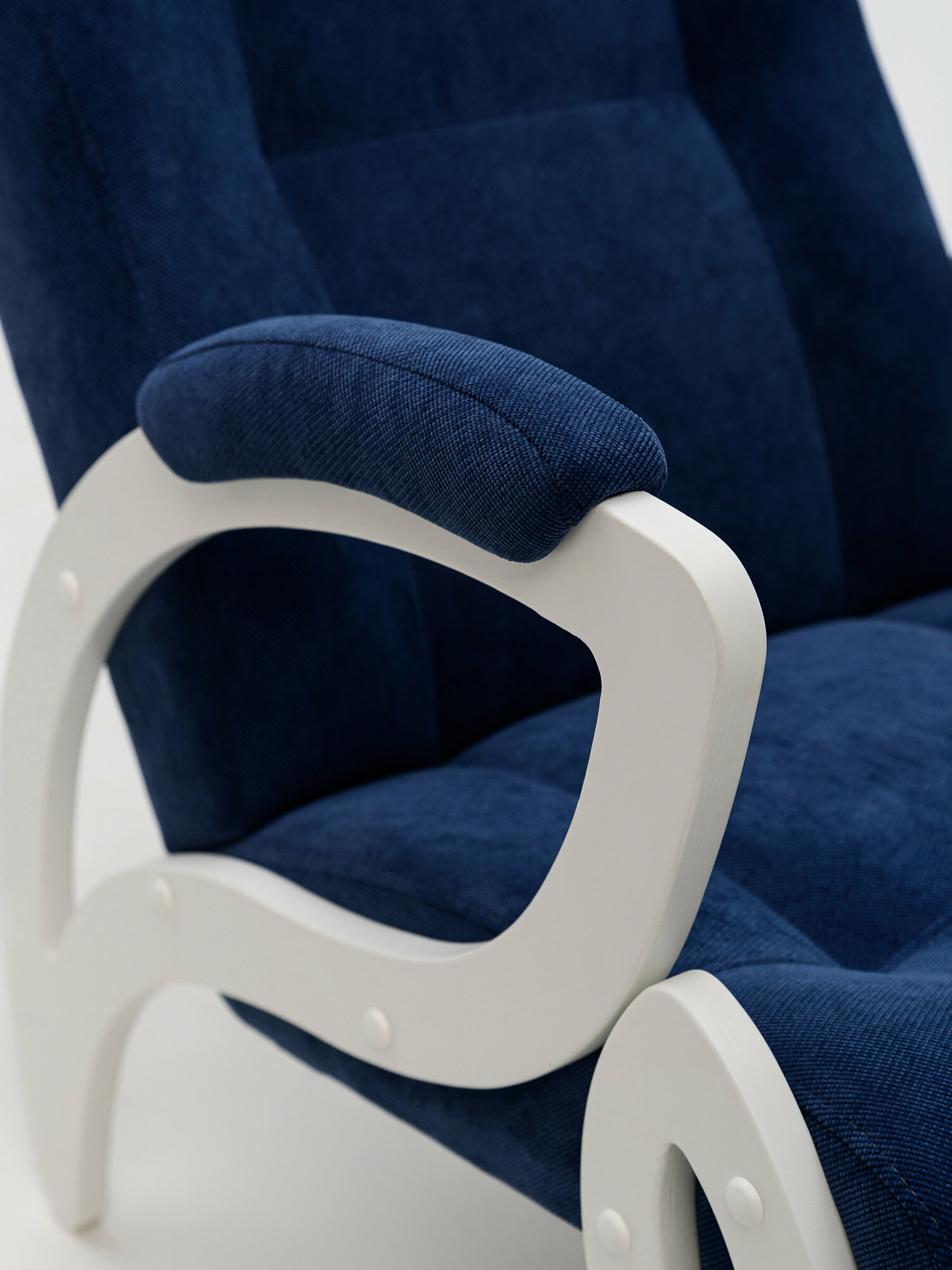 Кресло Женева, цвет синий/молочный - фотография № 8