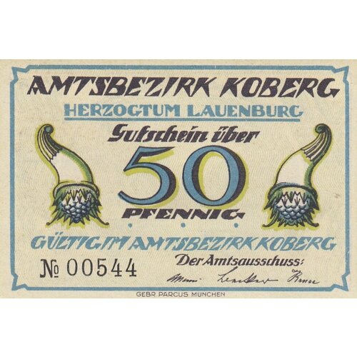 Германия (Веймарская Республика) Коберг 50 пфеннигов 1921 г. германия веймарская республика коберг 50 пфеннигов 1921 г вид 2