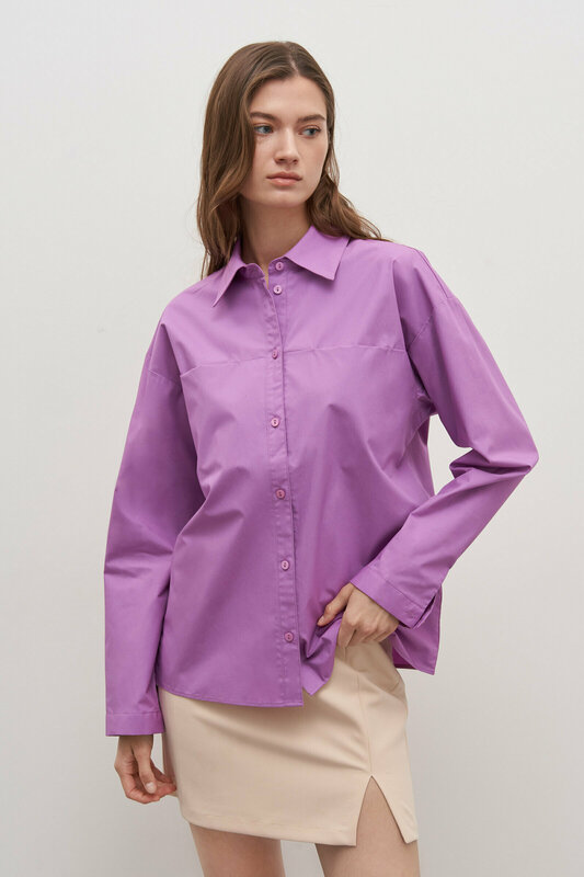 Блуза FINN FLARE, размер L, фиолетовый