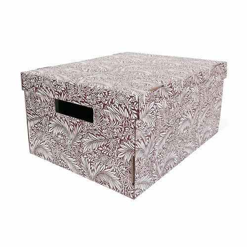 Коробка для хранения Мелиса, бордовая, 37x28x18см