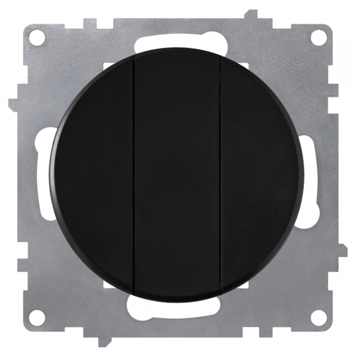 Выключатель тройной, цвет чёрный