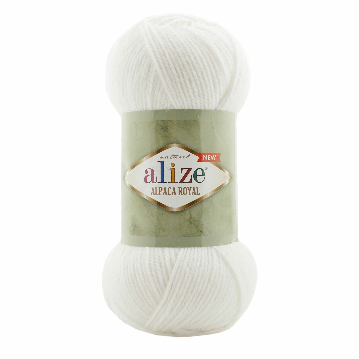 Пряжа Alpaca royal new, Alize, белый - 55, 55% aкрил, 30% шерсть, 15% aльпака, 5 мотков, 100 г, 250 м.
