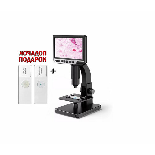 Микроскоп для исследований клеток Erudit H-315 Full HD K85395KIM 1920х1080 12Mp 2000x с монитором и записью на SD микроскоп для детей 16035₽