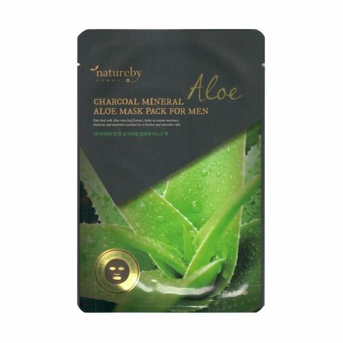 Тканевая маска для лица на основе алоэ для мужчин Natureby, 25 г