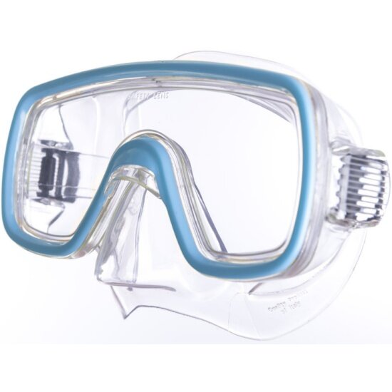 Маска Salvas Domino Md Mask, для плавания CA140C1TQSTH для плавания, размер: Medium, голубой (безопасное стекло)