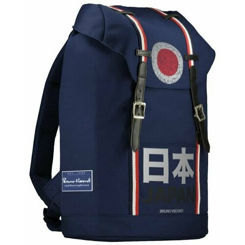 Рюкзак Bruno Visconti 011 Japan, синий, белый, красный рюкзак молодежный городской