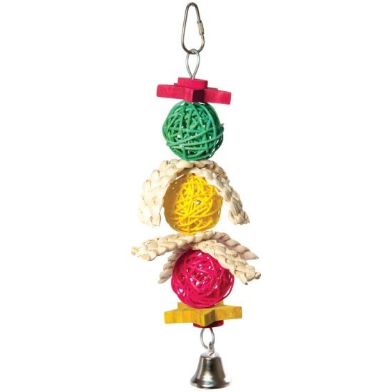 Игрушка Triol для птиц "Плетеные шарики" 240/280*110мм