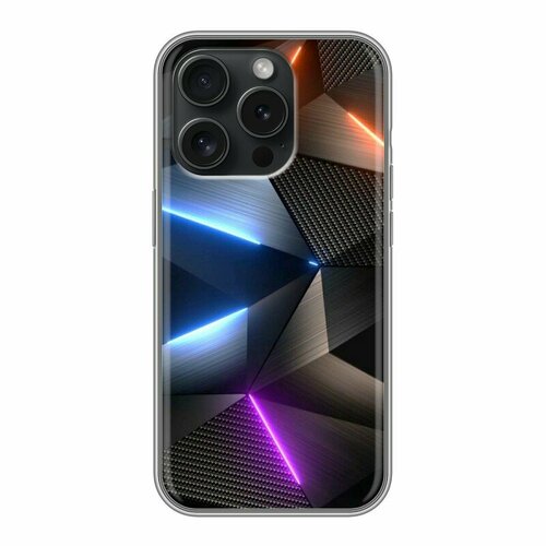 Дизайнерский силиконовый чехол для Айфон 15 Про / Iphone 15 Pro Яркие абстракции