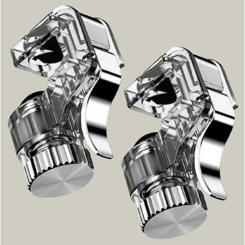 Джойстик-триггеры железные для телефона смартфона L1 R1 R11 PUBG Call Of Dudy Fortnite Standoff серебристые 2 шт 22500₽