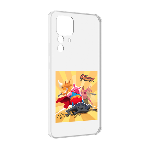 Чехол MyPads Свиное рыло ЛСП для Xiaomi 12T Pro задняя-панель-накладка-бампер