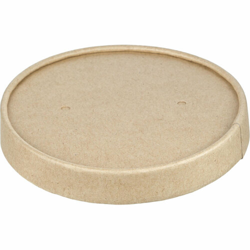 Крышка бум. OSQ Round Bowl kraft lid 100, d-102х16мм,(450шт/уп)
