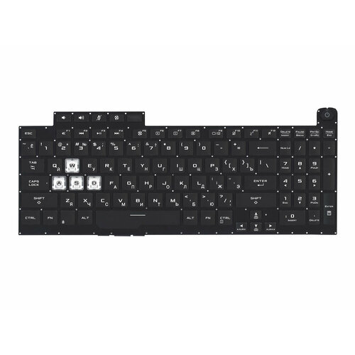 Клавиатура для ноутбука Asus Rog Strix G712LV черная шлейф матрицы для asus rog strix g731gw g17 g712lv g17 g712lw g731gv g731gu g732lv g17 g712lws g732lw g17 g712lu fhd 40pin
