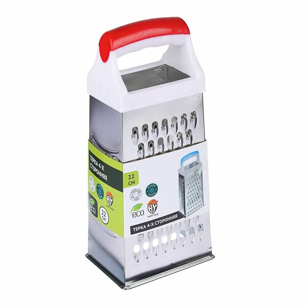 фото Терка Vetta, 4-х сторонняя, 22 см, нержавеющая сталь, универсальная, 1 шт