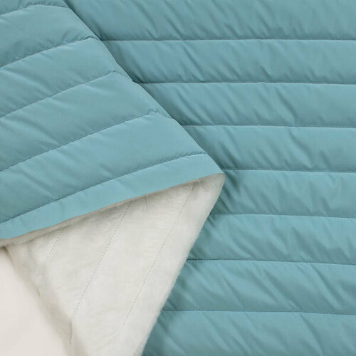 Ткань для шитья и рукоделия, ткань для пальто и курток стежка, цвет голубой, полосы 100х140 см