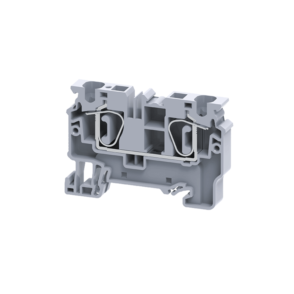 фото Клемма проходная пружинная OptiClip CX-6-I-41A-(0,2-6)-серый КЭАЗ 289715