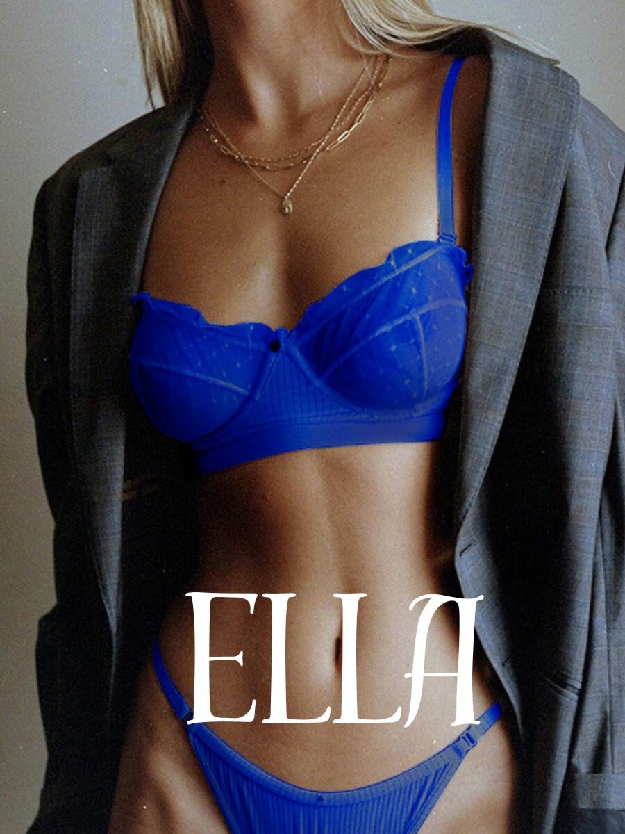Комплект нижнего белья Ella, размер 48, синий