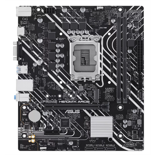 Материнская плата ASUS PRIME H610M-K ARGB LGA1700 H610 2DDR5 VGA HDMI 4 SATA 6 M2 USB 32 USB 20 mATX 90MB1G90-M0EAY0 PRIME H610M-K ARGB 1034800₽