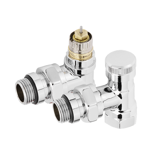 Royal Thermo Набор термостатический для радиатора угловой Design 12 Click хром 4342₽