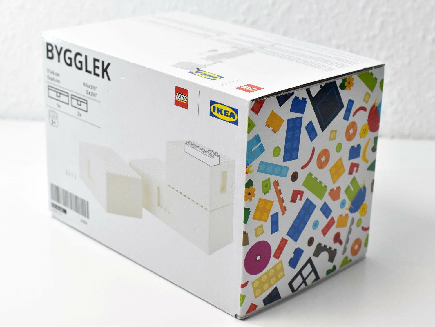 Контейнеры с крышкой LEGO IKEA Bygglek Бюгглек 17x6 и 13x6 см 703.721.86