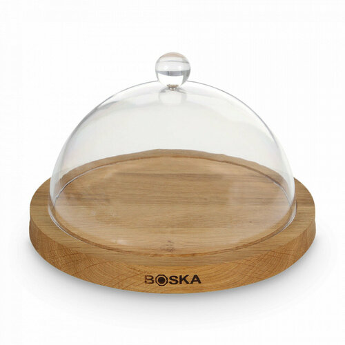 Доска для сыра с крышкой, 26 см, дуб, пластик BSK859002