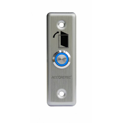Кнопка выхода металлическая врезная AccordTec AT-H801А LED