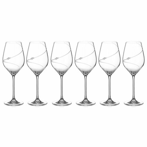 6 бокалов для белого вина Diamante Silhouette 360 мл (арт. 1045.356. EPT)
