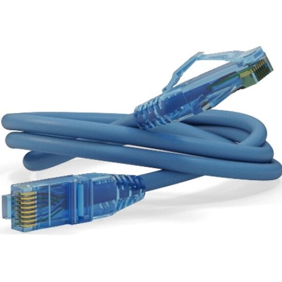 Патч-корд Hyperline PC-LPM-UTP-RJ45-RJ45-C6-0.5M-LSZH-BL U/UTP, Cat.6, LSZH, 0.5 м, синий