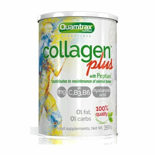 фото Коллаген порошок, 350 гр, quamtrax collagen plus with peptan quamtrax nutrition