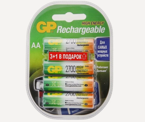 Изображение товара Аккумулятор GP R6 AA NI-MH 2700mAh BL4, упаковка 4 шт.