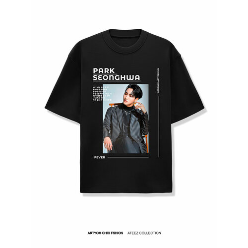 Футболка  , размер M, черный