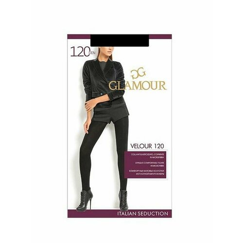 фото Колготки glamour, 120 den, матовые, широкий пояс, с ластовицей, размер 2, коричневый