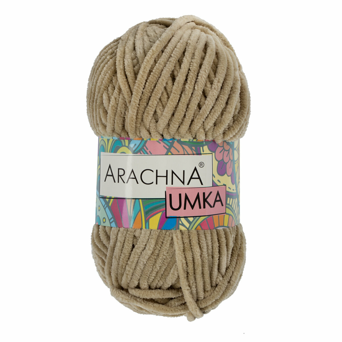 Пряжа ARACHNA "UMKA" 100% полиэстер 100 г 120 м №45 серо-бежевый