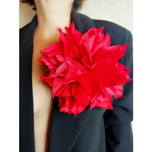 Брошь, красный