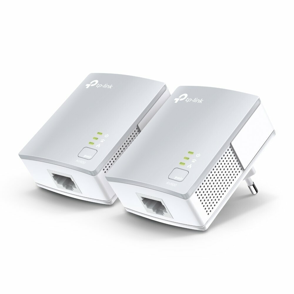 Комплект TP-Link адаптеров со встроенной электророзеткой Powerline AV500 TL-PA4010PKIT