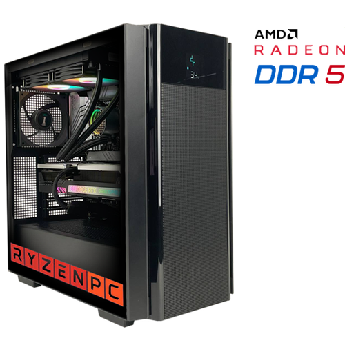 Настольный компьютер RyzenPC GAME 83509344 (AMD Ryzen 5 7600 3.8 ГГц, AMD B650, 32 DDR5, SSD: 500 Гб, HDD: 2000 Гб, AMD Radeon RX 6700 XT 12 Гб, WI-FI, Без привода, 750 Вт, Deepcool CH510 Mesh Digital, ОС не установлена)