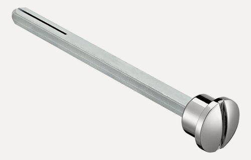 Изображение товара Завертка дверная сантехническая, замок для межкомнатных дверей, задвижка врезная четырехганный стержень с кнопкой 110мм MORELLI LUX-SPINDLE-WC 110 CRO, хром