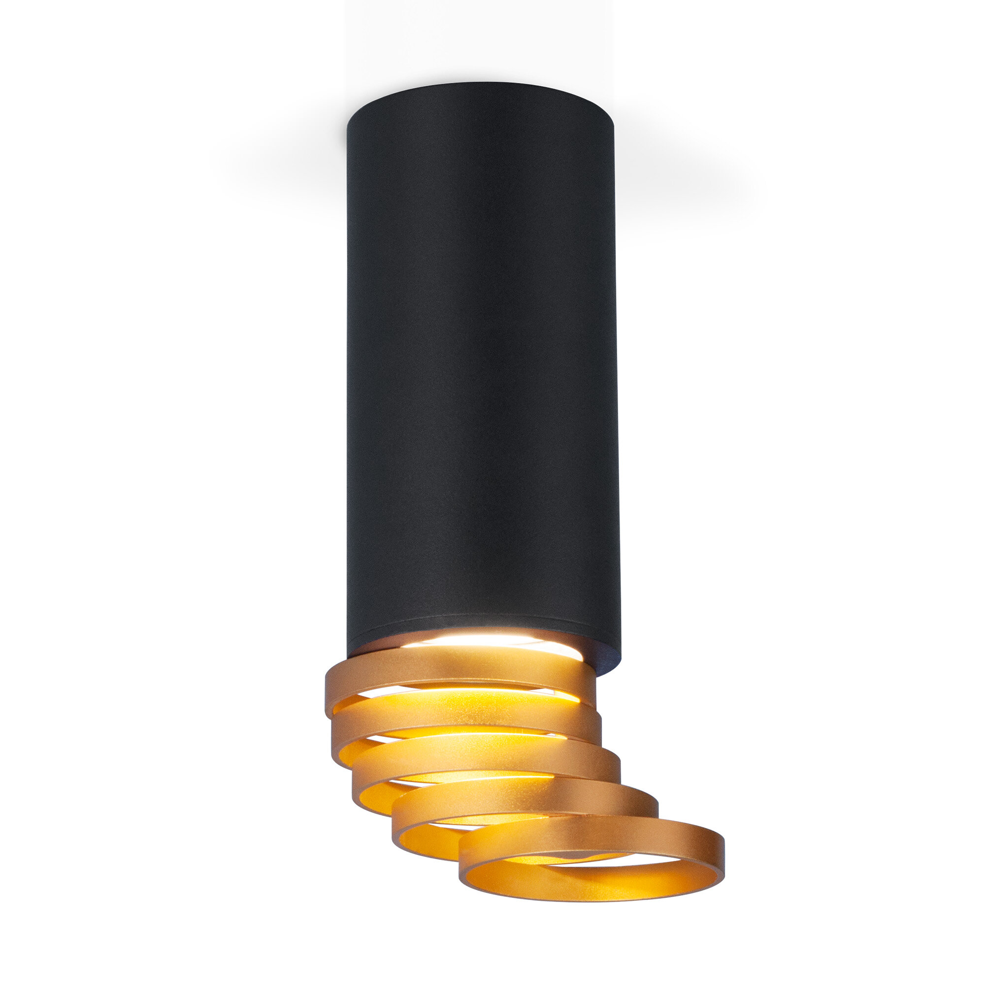 Спот / Накладной точечный светильник с поворотными кольцами Elektrostandard DLN102, GU10, цвет черный / золото