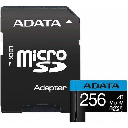 Карта памяти ADATA Premier AUSDX256GUICL10A1-RA1 microSDXC 256GB (с адаптером)