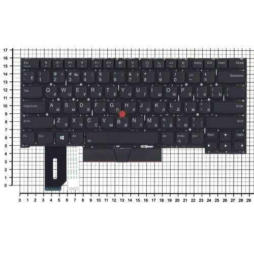 Клавиатура для ноутбука Lenovo ThinkPad T14s черная с подсветкой система охлаждения для ноутбука lenovo thinkpad t14s