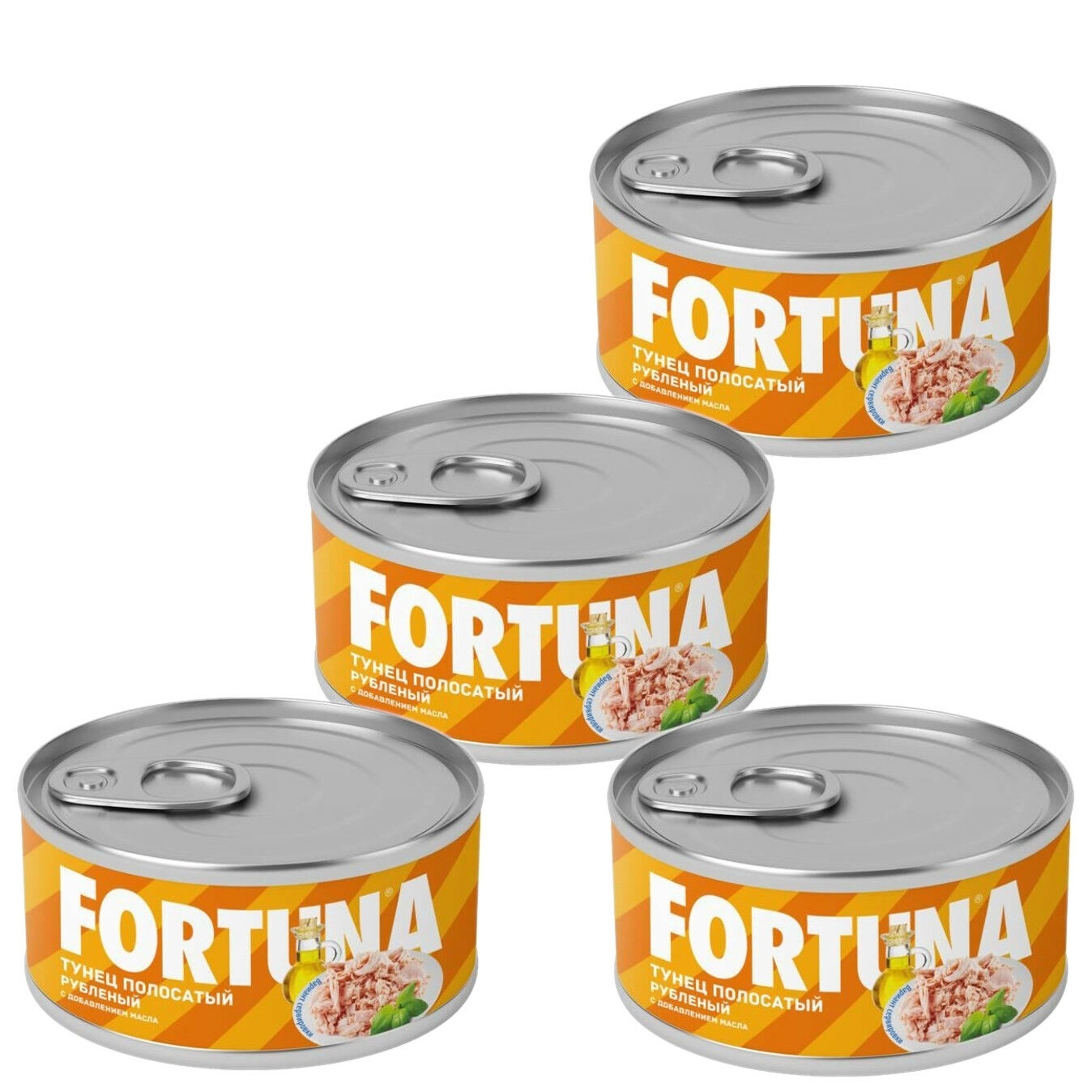 "Fortuna" - тунец рубленый с маслом 185г*4шт
