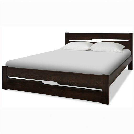 Кровать для спальни деревянная 160х200 см из массива сосны двуспальная Сосновый Дом