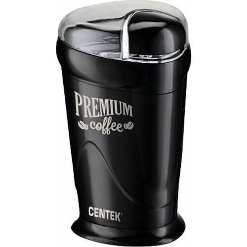 Кофемолка Centek CT-1358, черный кофемолка centek ct 1358 black черн 200вт 60 г 6 чашек ароматного кофе прозрачная крышка