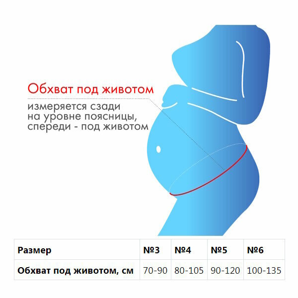 Картинки Бандаж дородовый Б-120, размер №6 (обхват под животом 100-135 см), бежевый