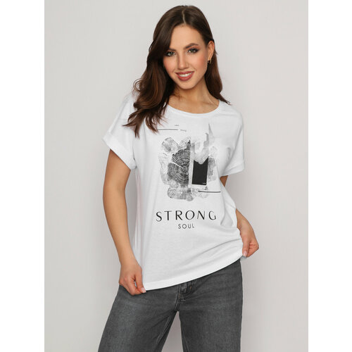 фото Футболка style margo, размер 48, белый