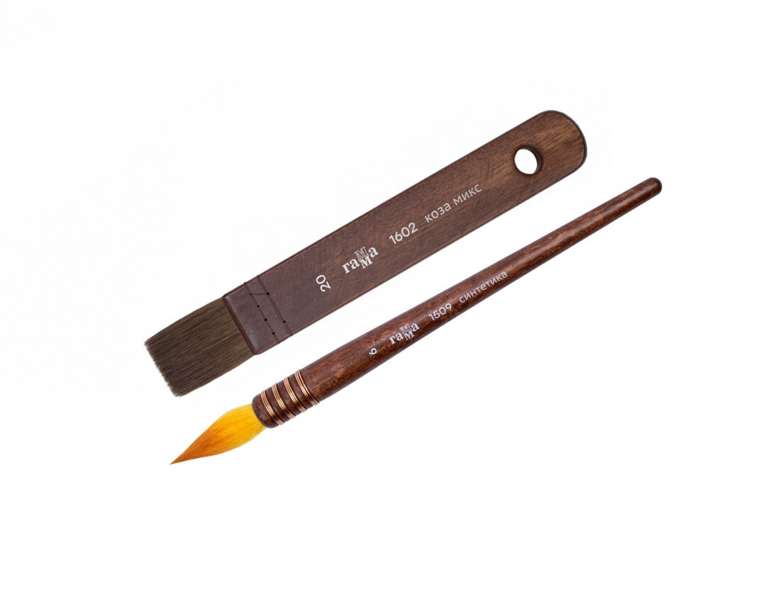 фото Гамма Комплект кистей для акварели и каллиграфии №6, № 20, 2шт