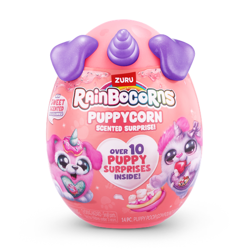 Мягкая игрушка Zuru яйцо Rainbocorns PUPPYCORN SURPRISE Фиолетовый 20 см / зуру игрушка zuru rainbocorns s001 в яйце в непрозрачной упаковке сюрприз 9208 s001